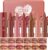 Baorder 6 Colors 2 in 1 Gradient Lip Liner Lipstick Lip Combo Set,Matte Nude Brown Red Velvet Lip Liner Pencil,High Pigmented Long Lasting Natural Lip Pencil Crayon Makeup