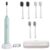 BarberBoss Rechargeable Electric Toothbrush 3 Angle Settings, 6 Brush Heads, Long Battery, Smart Timer (Mint Green)