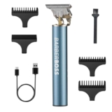 Barberboss Cordless Beard & Hair Trimmer for Men T-Blade Groomer with USB Charging, 3 Length Combs & 0.1mm Precision Blade