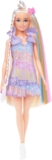 Barbie Fun & Fancy Doll & Accessories, Blonde Fashion Doll with Extra-Long Hair & 2 Looks, Including Silver Metallic Dress & Hair Extension, JCT72