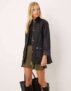 Barbour Modern Beadnell wax jacket in black/classic – Size 18