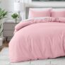 Bare Home Duvet Cover Set Super King Size – Premium 1800 Ultra-Soft Duvet Cover Set – Lightweight – Cooling Duvet Cover – Bed Duvet Cover with 2 Pillowcases (Super King, Light Pink)