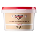Bartoline Linseed Oil Glazing Putty 1kg Multi-Purpose Window & Frame Sealant Ideal for Wood & Metal Frames