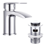 Basin Taps Mixer Waterfall Bathroom Sink Tap Mixers Pop up Waste