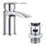Basin Taps Mixer Waterfall Bathroom Sink Tap Mixers Pop up Waste
