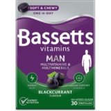 Bassetts Man Multivitamins & Multiminerals Blackcurrant Flavour 30 Gummies