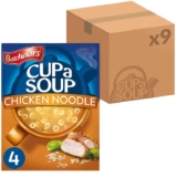 Batchelors Cup a Soup Chicken Noodle Instant Soup, 4 Sachets Per 94 g Box (Total 9 Boxes 36 Sachets)