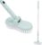 Bathroom Cleaning Brush Shower Scrubber Telescopic Long Handled Scrubbing Cleaner Mop Scrub Heads for Bathtub Tile Floor Baseboard Sink Kitchen Toilet (Blue)
