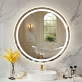 Bathroom Mirror with LED Lights 50 cm, Anti-Fog, 3 Colors Dimmable, Backlit Front Light – voucher – Sold by Dingxiang EU / FBA