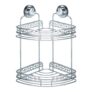 Bathstore 2 Shelf Chrome Geo Bathroom Corner Wall Basket