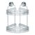 Bathstore 2 Shelf Chrome Geo Bathroom Corner Wall Basket