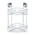 Bathstore 2 Shelf Chrome Square Corner Bathroom Wall Basket