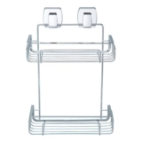 Bathstore 2 Shelf Square Suction Bathroom Rack