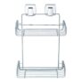 Bathstore 2 Shelf Square Suction Bathroom Rack