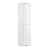 Bathstore Amalfi 2 Door Matt White Wall Hung Tall Unit 350mm
