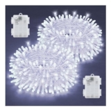 Battery-Operated Fairy Lights, 2-Pack, 5m, 50 LED, Timer, Waterproof