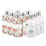 Baylis & Harding Hand Wash Bundle – 6 x 500ml Royale Garden Peach Peony & Jasmine, 3 x 500ml Jasmine & Apple Blossom – Vegan Friendly
