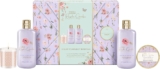 Baylis & Harding Royale Garden Lavender & Rose Hip Tea Fragrance Gift Wrapped Candlelit Gift Set – Vegan Friendly