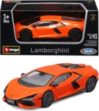 Bburago – Lamborghini Revuelto Orange, 1:43 Scale Die-Cast Metal Car, Supercar Replica with Orange Livery, Collectible Model, Officially Licensed by Lamborghini, 3