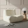 Bean Bag Chair for Adults – Comfy Ergonomic High-Resilience Medium Size Bean Bag Sofa for Bedroom Living Room, Gaming & Reading, Single Lounge Sofa for Indoor Use (White)