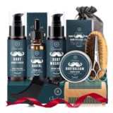 Beard Grooming Kit for Men, 10-in-1 Gifts for Men Care Beard Oil & Shampoo