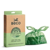 Beco Dog Poo Bags, 94% Recycled Plastic, Unscented Tie Handles, 120 Bags