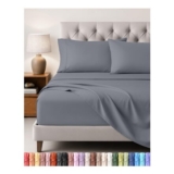 Bed Sheet Set Double, Grey, 4 Piece