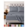Bed Sheet Set Double, Grey, 4 Piece