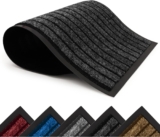 BedLooms Black Door Mats Indoor & Outdoor (40cm x 60cm) Washable Non-Slippery Heavy Duty Doormats – Stylish & Large Rubber Mat – Perfect Dust Grabbing Floor Mats