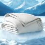 Bedsure Cooling Blanket for Night – Summer Blanket for Sleeping, Ice Breathable and Lightweight Gift for Hot Sleepers Night Sweats, Double/Twin Size, Grey, 150x200cm