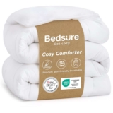Bedsure Coverless Duvet Single Size – All Season, 135x200cm, White with checkout discount – Sold by Bedsure EU / FBA