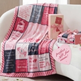 Bedsure Fleece Throw Blanket for Mum – Mothers Day Gifts Blanket, Soft Cozy Throws for Bed Single Size, Pink, 130x150cm
