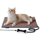 Bedsure Heated Cat Bed Small, Heated Cat Mat, 45x40cm, Grey with checkout discount Sold by Bedsure Comfy Pet / FBA