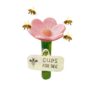 Bee Watering Station with Flower-Shaped Cups and Stake Base