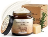 Beef Tallow Cream Skin Care 120g, 100% Grass-Fed Beef Tallow Natural Moisturiser with Niacinamide & Hyaluronic Acid, Face Cream & Body Cream, Hydrating, Strengthens Skin Barrier, Fragrance-Free