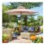 Beige OUTSUNNY 3m Fir Wooden Garden Parasol