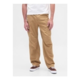 Beige Relaxed Cargo Trousers