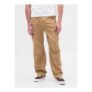 Beige Relaxed Cargo Trousers