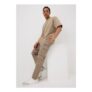 Beige Zip Cargo Trousers