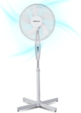 Belaco 16 Inch Pedestal Fan with Oscillation, Adjustable Height Quiet Powerful Cooling Airflow, 45W – White