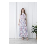 Belissh Womens Floral Tiered Maxi Dress