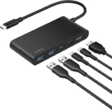 Belkin USB C Hub, 5-Port Hub w/ 4K HDMI Display 60Hz, 100W PD, 5Gbps, USB C Multiport Adapter Upgraded HDMI 2.0 – Black (Prime Exclusive)