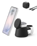 Belkin Ultracharge Qi2.2 25W 3-in-1 Wireless Charging Station, USB-C Port for Smartwatch (watch charger not included), 45W Brick 5ft Cable