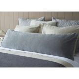 Belledorm Velvet Long Bolster Cushion in 4 Colours – Light or Dark Grey/Olive or Taupe, 43 x 120 cm