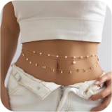 Belly Chain Waist Chain for Women Summer Beach Dresse Essentials Gold Silver Body Chains Dainty Jewelry Women Multi-Layer Belly Chains Jewelry