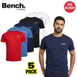 Bench 5 Pack Noah Pure Cotton Mens T-shirts W/Code