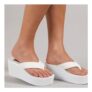 Bench Womens Vacay Chunky Wedge Flip Flops – White