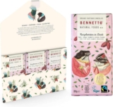 Bennetto 60% Dark Chocolate Bar With Raspberries 3 x 80g