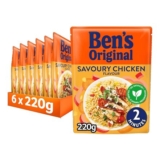 Bens Original Savoury Chicken Microwave Rice Pouch 6 X 220g – £4.59 S&S