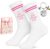 Best Teacher Gifts Set, 3 Pcs Socks Keyring and Gift Bag, Novelty Teacher Gifts for Women Colleagues, Thank You Gift Ideas for Teachers End of Term Appreciation Key Ring Present, UK Size 3-9